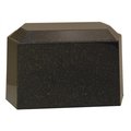 Medm Taylor Urns 270BK Cultured Granite Cremation Oracle Adult Urn; Black 270BK